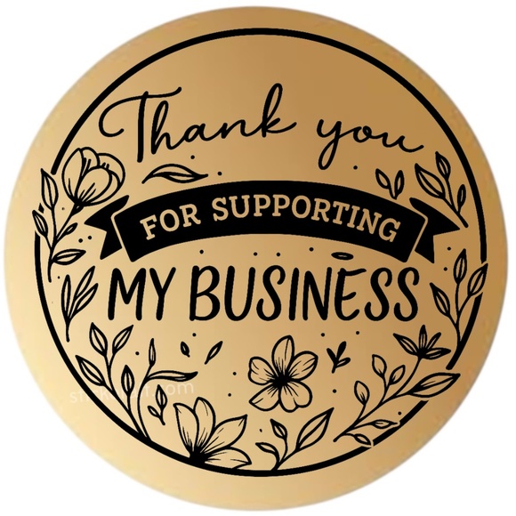 Thank You for Supporting My Business Sticker 2” | Floral Label for Packaging - Picture 10 of 14